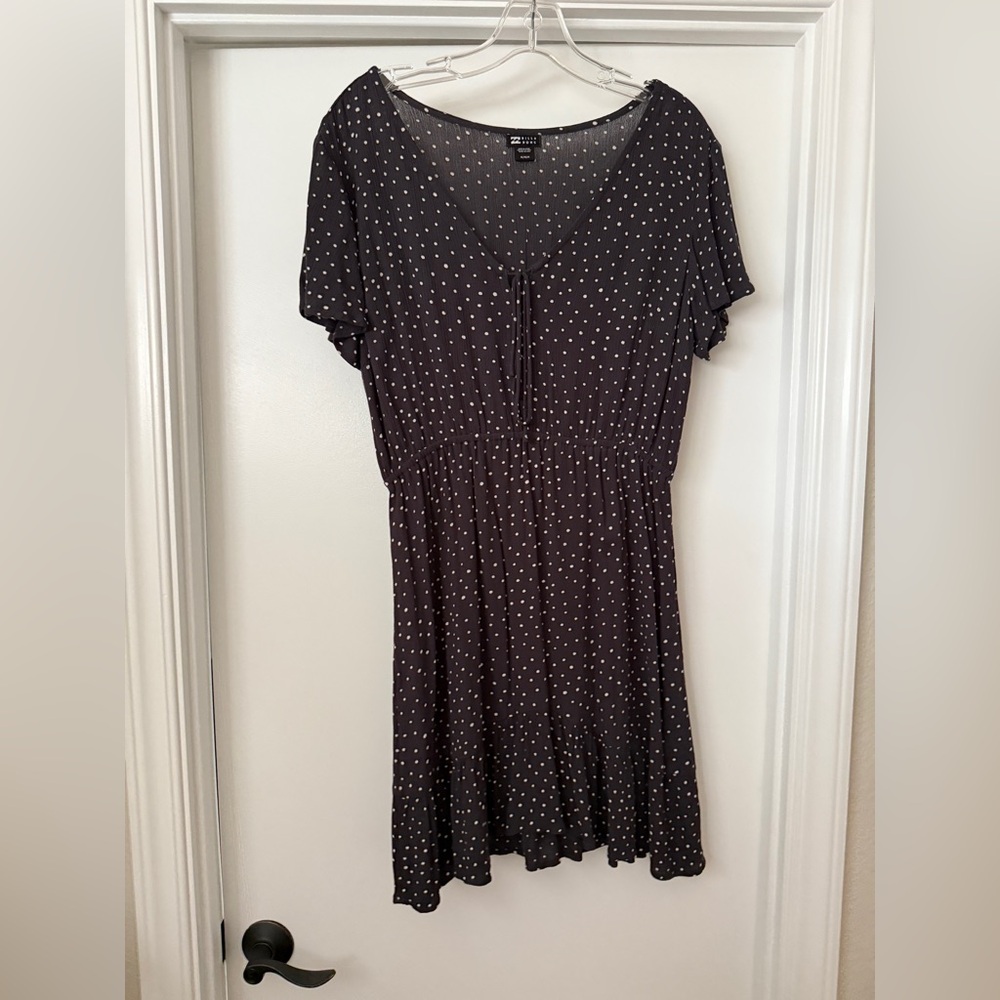 Billabong Black and White Polka Dot Dress